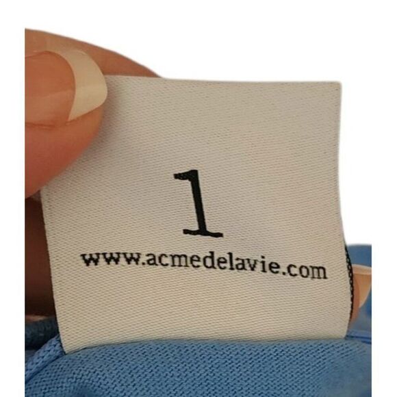 ADLV Acme De La Vie Gray Rabbit Tshirt Mens Size 1 Blue Large - Picture 6 of 8